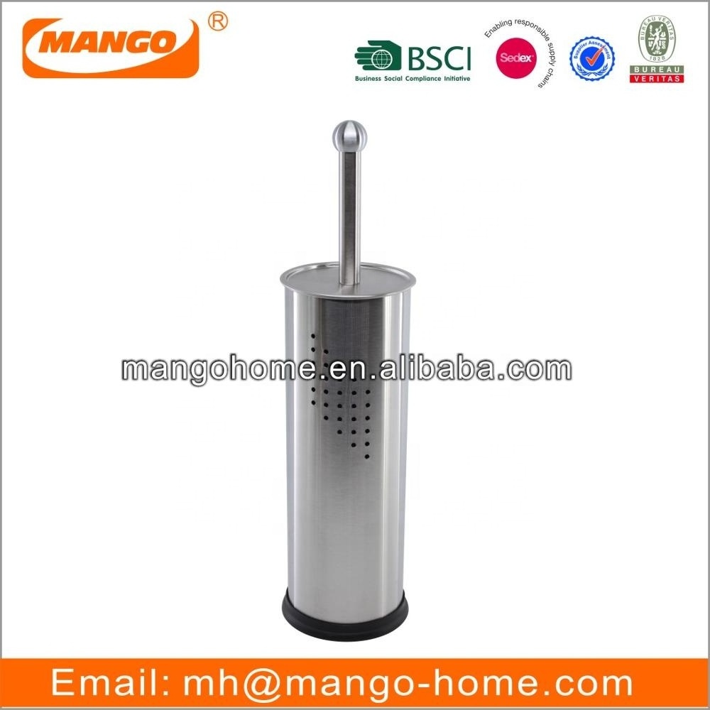 Stainless Steel Bathroom Paper Roll Holder & Toilet Brush Set Home Using Toilet Brush And Paper Roll Holder