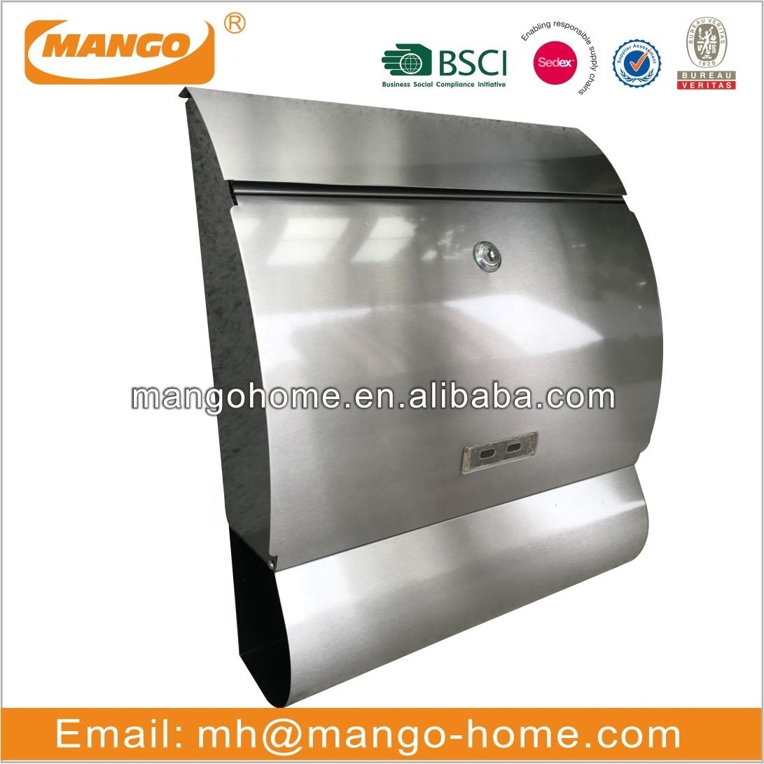 Wholesale Outdoor Stainless Steel Letter Box Mailbox Post  Inbox Mail Carton Post Office Box