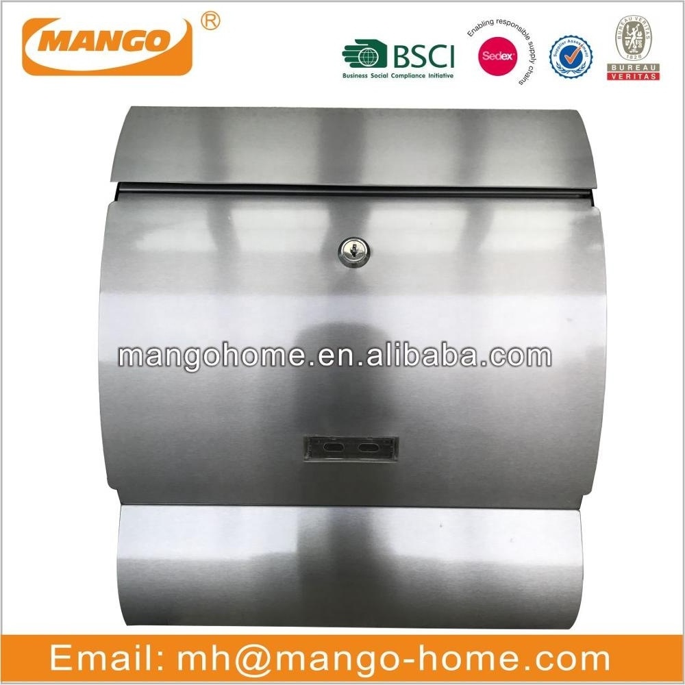 Wholesale Outdoor Stainless Steel Letter Box Mailbox Post  Inbox Mail Carton Post Office Box