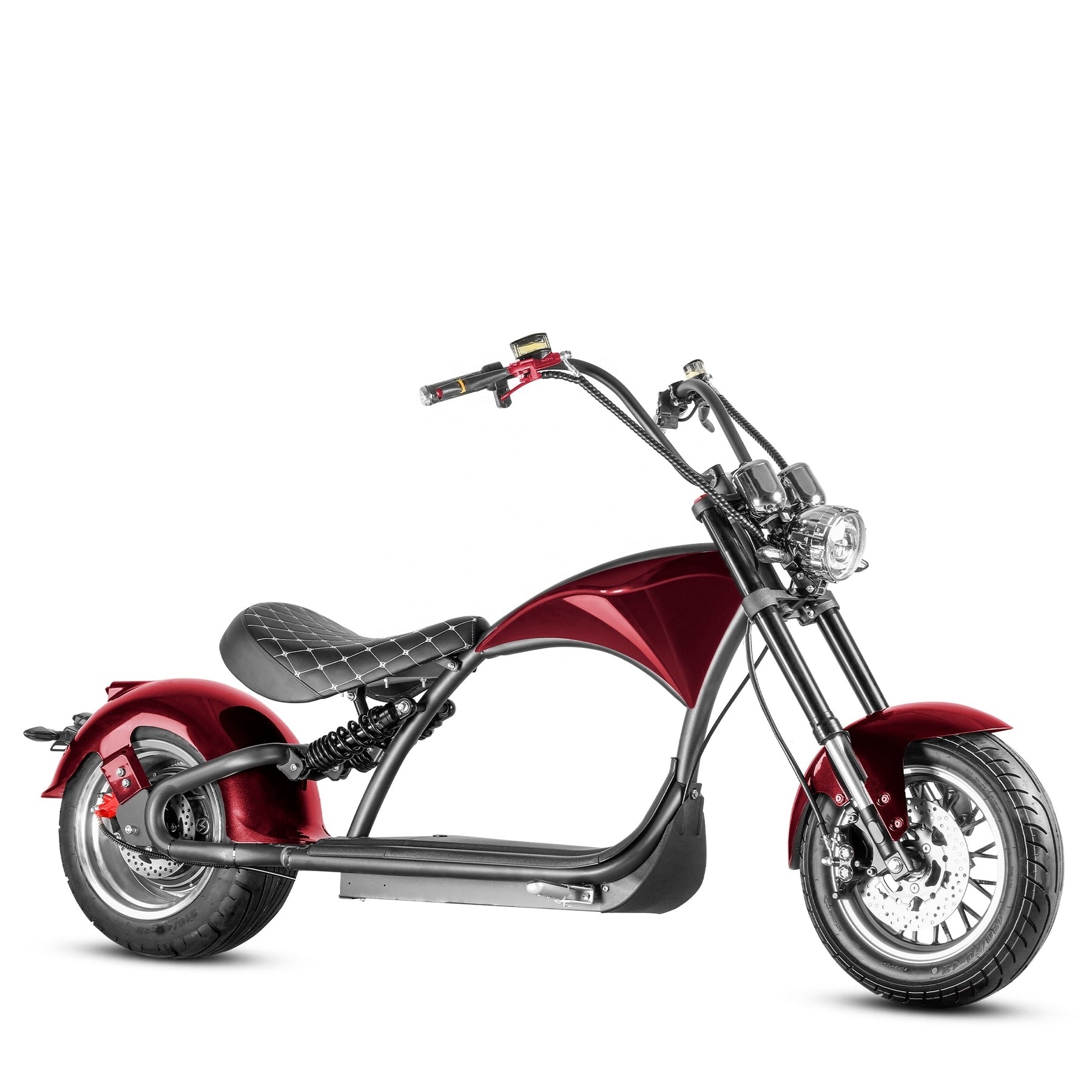 Mangosteen M1P EU Warehouse EEC COC 2000W 30Ah Fat Tire Electric Scooter Electric Chopper Citycoco