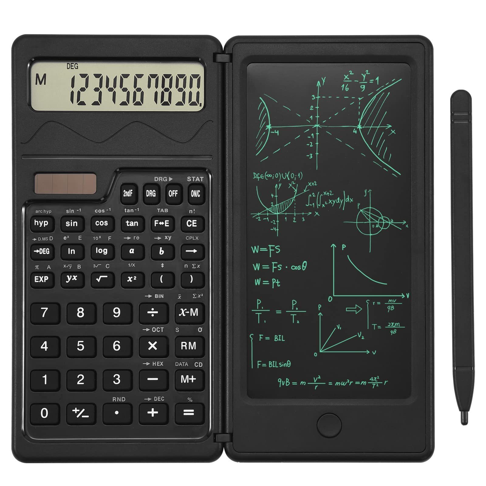 Portable Foldable digital desk eletronic Scientific calculator with lcd writing tablet for school College