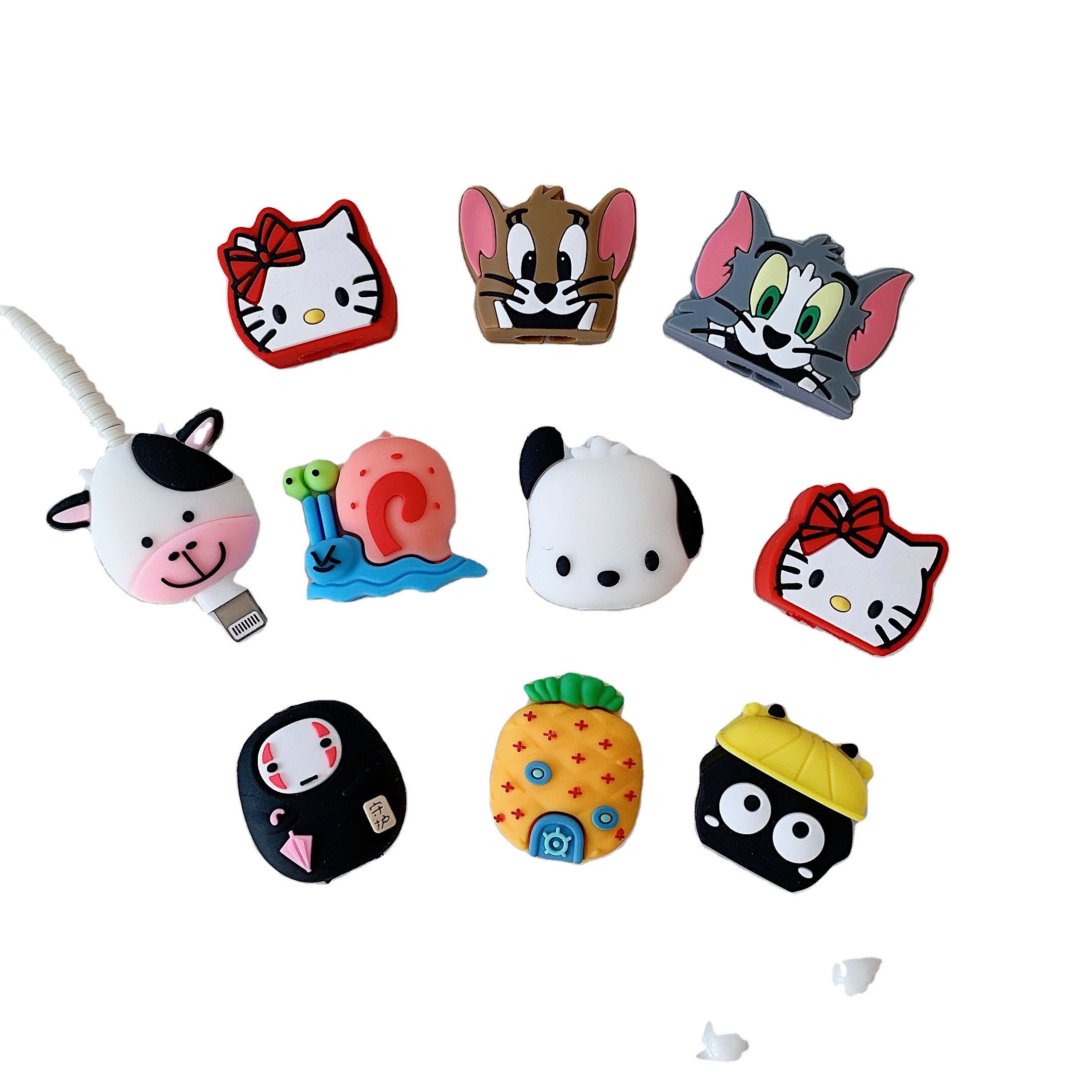 Creative cute silicone cartoon cable protector