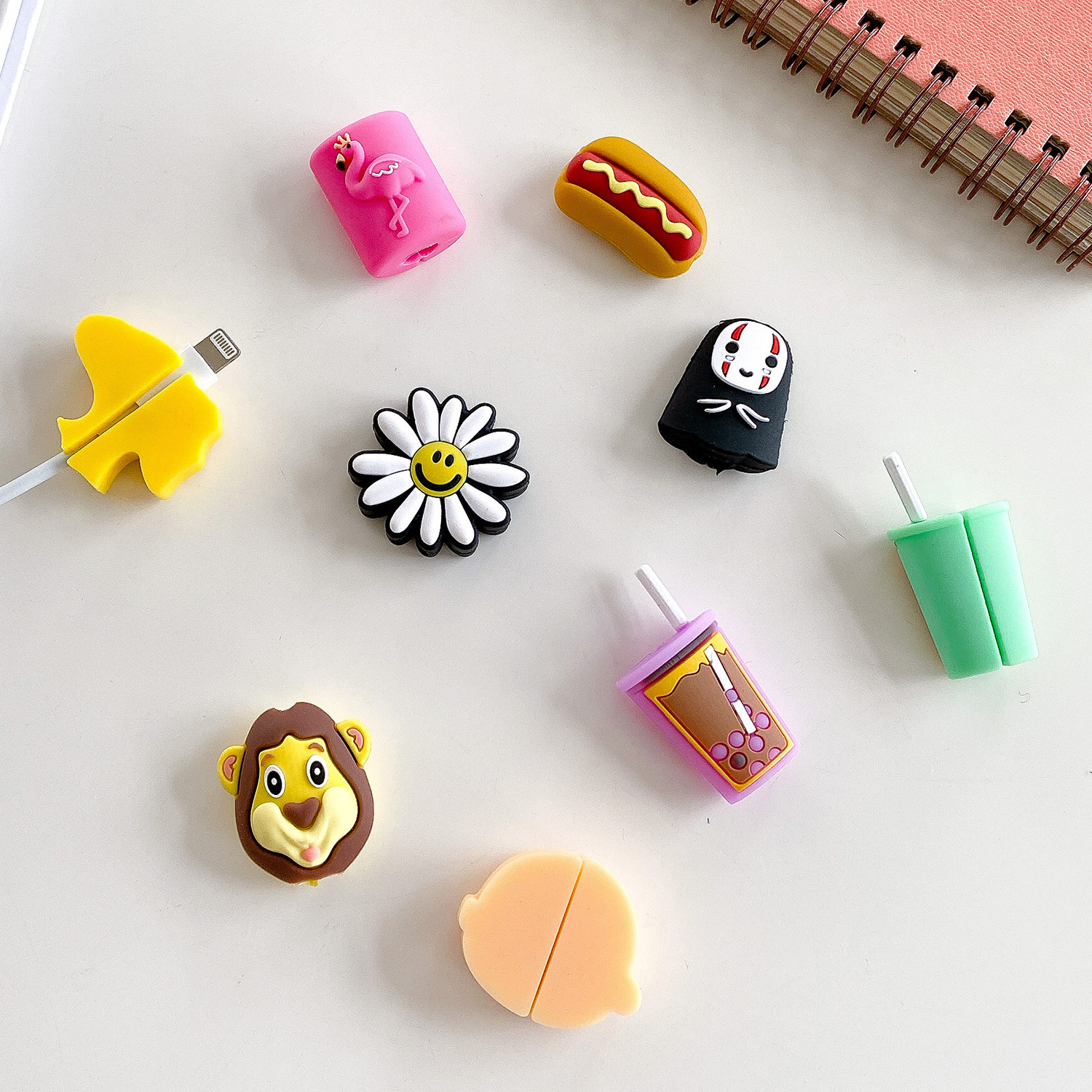 Creative cute silicone cartoon cable protector