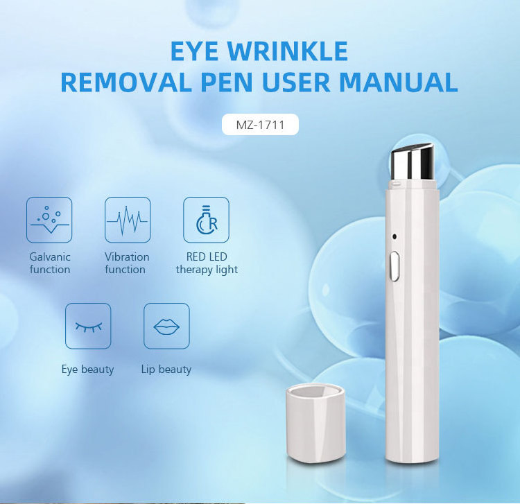 Mini Electrico Sensor Touch Galvanic Vibration Red Light Wrinkle Removal Red Light Wrinkle Removal Beauty Eye Massager Pen