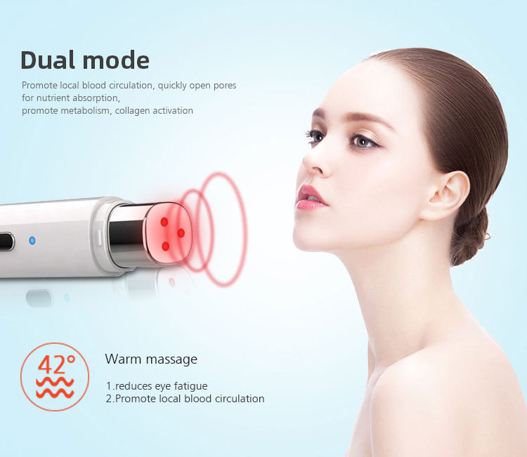 Mini Electrico Sensor Touch Galvanic Vibration Red Light Wrinkle Removal Red Light Wrinkle Removal Beauty Eye Massager Pen