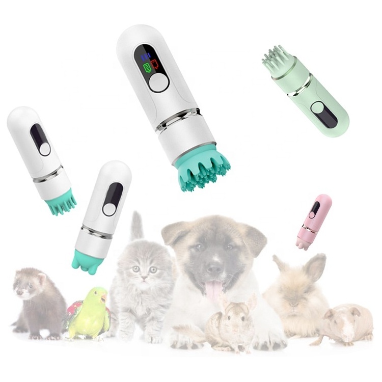 Wireless Small Claw Automatic Multi-function Electric Handheld Head Cat Dog Pet Eletronic Head Massager with Replaceable Heads