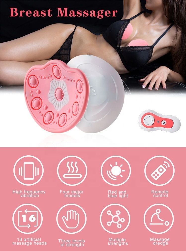 Promote Control Red Light Therapy Female Breast Massage Care Electric Vibrating Ems Breast Nipple Massager Machine