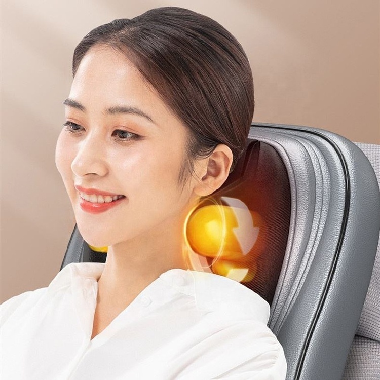 Full Body Shiatsu Massage Chair Back Pain Relief Seat Red Light 3D Kneading Massage Cushion For Home Office Chair Car Seat