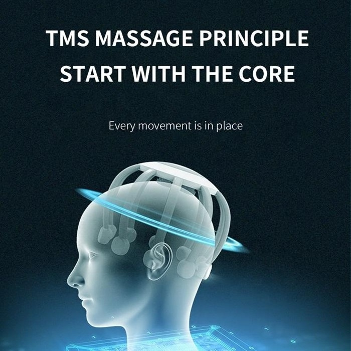 360 Degree Tms Vibrating 10 Silicone Finger Stress Relief Electric Head Massage Machine Octopus Head Smart Scalp Massager