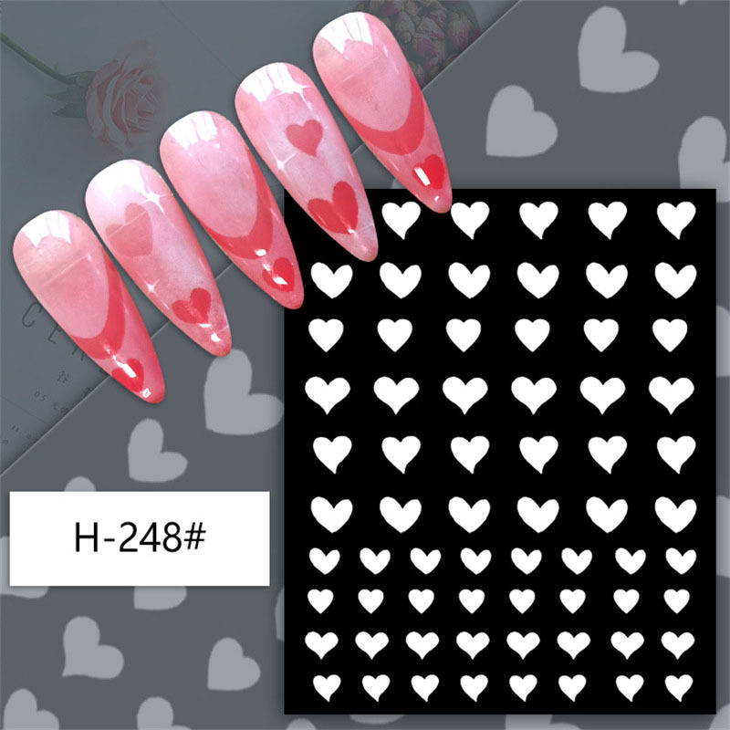 Nail Art Charms  Hollow Template Love Butterfly Bear Star French Inkjet Sticker Decals For Nail Art Decoration