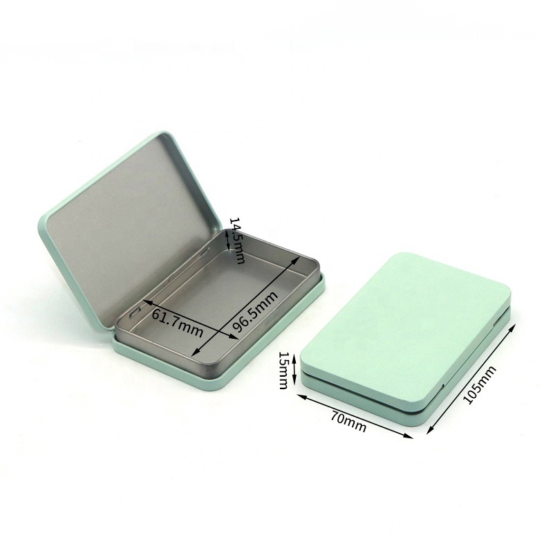 Rectangular Empty Hinged Tobacco Case Tin Can Cigarette Cases Packing Tins Box Playing Card Gifts Packing Metal Tin Case