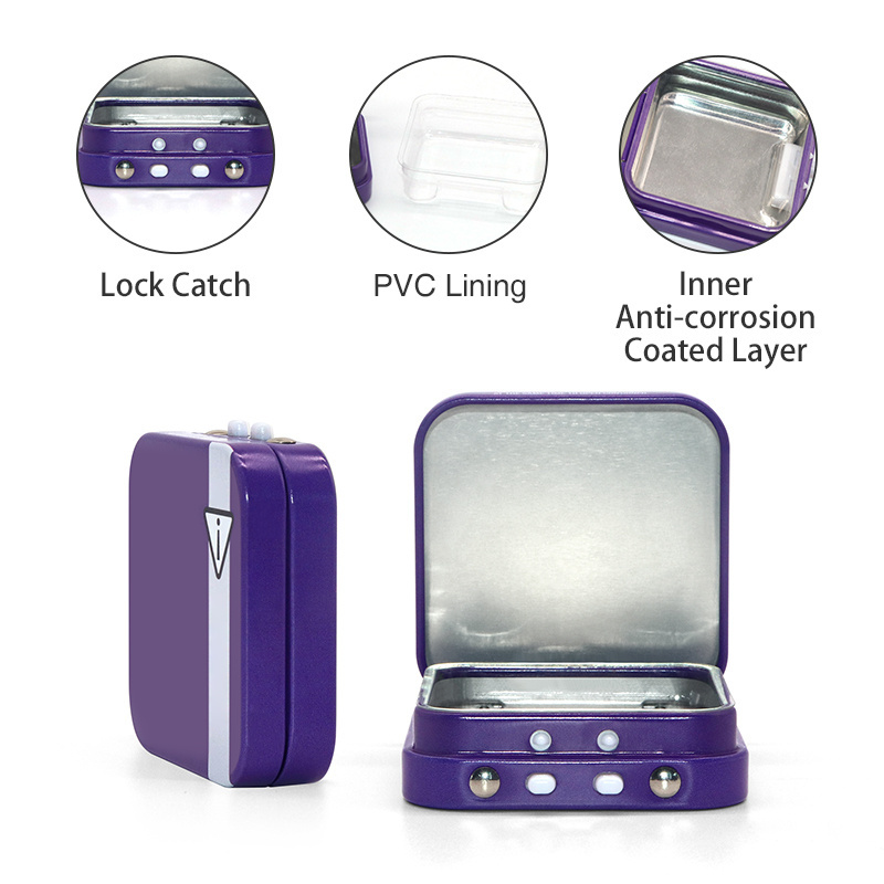 YEM manufacturer of tin boxes cigarette packaging tin box hinged lid smoke stash box tin