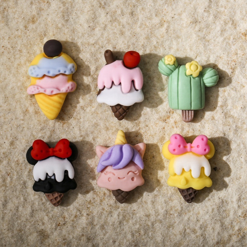 Kawaii  cartoon Cute Fruit-flavored ice-cream Resin kawaii Ornament diy cream glue 3d nail art charm decoration