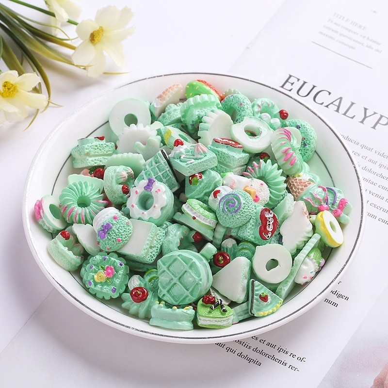 New resin accessories blessing bag food play cake simulation cream glue diy jewelry accessories DIY nail art charms  decoration