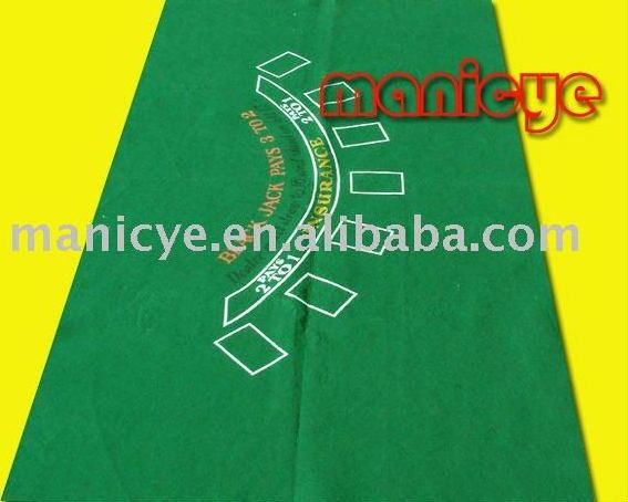 Custom Poker Gaming Table Top Felt Fabric Rolls With Green Color