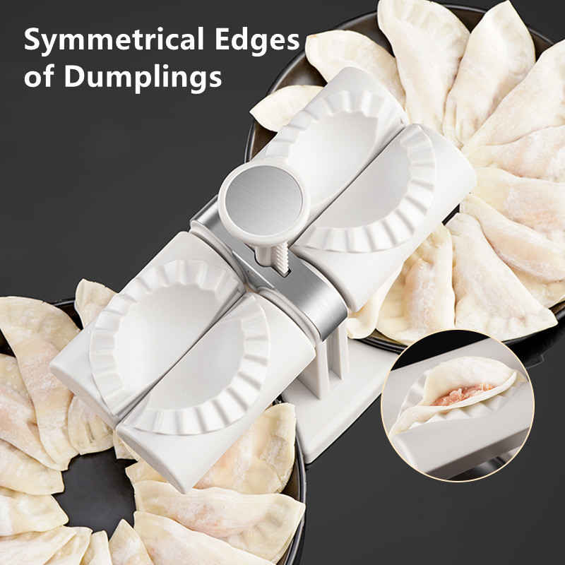 Manjia Manual Press Dumpling Wrapper Tool Household Double Head Automatic Dumpling Maker Mould