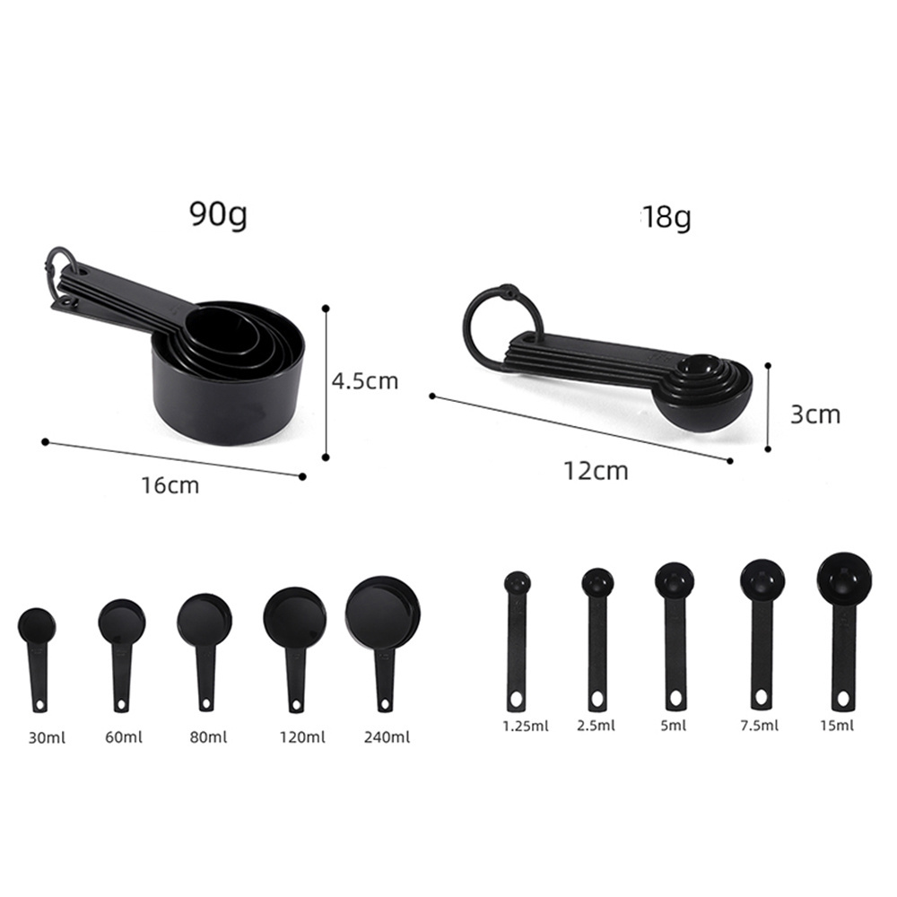 Manjia Multi Purpose PP Baking Accessories Stainless Steel Measuring Tools Spoon Teaspoon Coffee Sugar Scoop Cake Baking