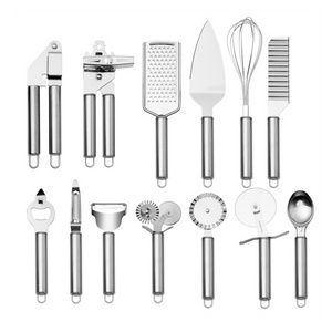 Manjia Kitchen Tools Set Stainless Steel Household Premium Cooking Utensils Set DL209 Stainless Steel Utensils Set