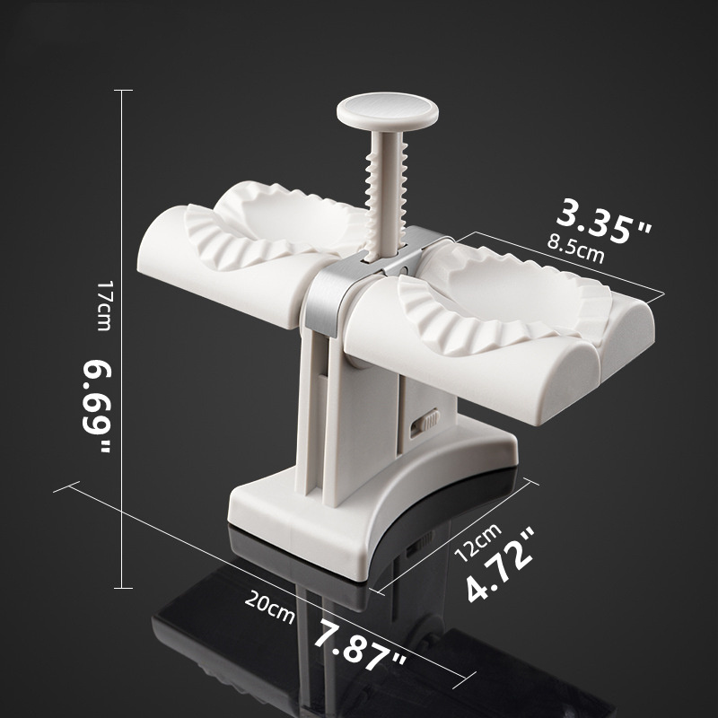 Manjia Manual Press Dumpling Wrapper Tool Household Double Head Automatic Dumpling Maker Mould