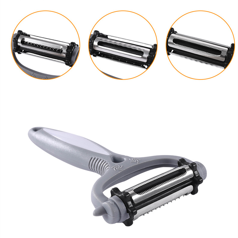 Manjia Multifunctional 360 Degree Rotary Potato Peeler Vegetable Cutter Kitchen Accessories Fruit Melon Planer Grater