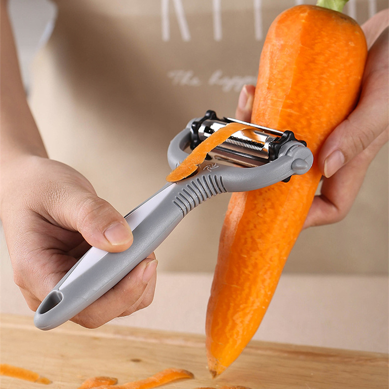 Manjia Multifunctional 360 Degree Rotary Potato Peeler Vegetable Cutter Kitchen Accessories Fruit Melon Planer Grater