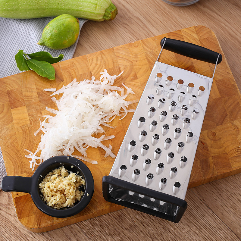 Manjia Multi Functional 4 Sides Kitchen Stainless Steel Vegetable Grater Professional Box Grater For Parmesan Cheese