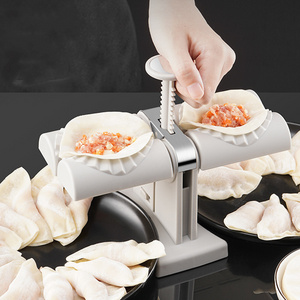 Manjia Manual Press Dumpling Wrapper Tool Household Double Head Automatic Dumpling Maker Mould