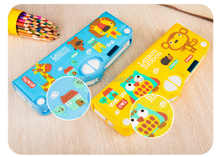 new multifunction 3D Stereogram magnetic pencil box to school