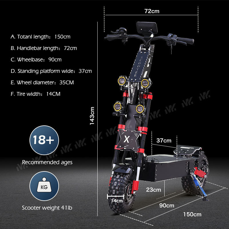 Mankeel X7 Foldable Fat Tyre 8000W Dual Motor Scooters Off-Road Off Road Electric Scooter