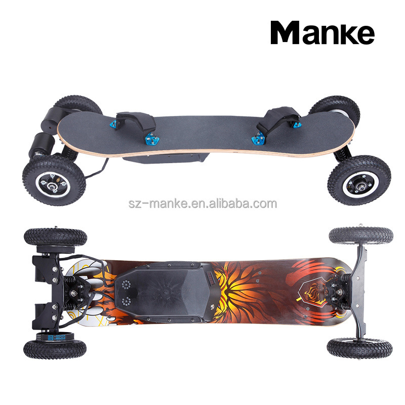 Wholesale 40KM/H electric scooter 4 wheels motorized mountain board off road electric skateboard