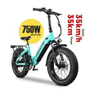 MZ-9 EU US Warehouse 48V 500W 750W Adult 20 Inch E-Bike Fatbike Fat Tyre Folding Electric City Mountain Road Bike