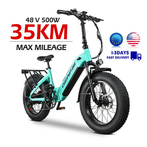 MZ-9 48V 500W EU Warehouse Ebike E Bike Fat Tire Folding Electric City Road Mountain Dirt Bike Adult Kids