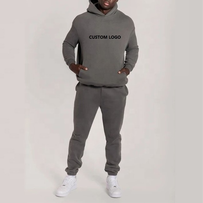 High Quality Men's Oversized Plain Cotton Hoodie Custom Private Logo Cut and Sew Pullover Hoodie and Sweatshirt