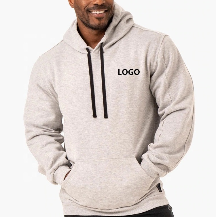 Custom Men High Quality Heavy Luxury Cotton Fleece Wholesale Blank Plain Pullover Oversized Hoodie Plus Size Men'S Hoodies