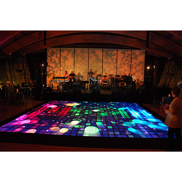 indoor ground screen led light disco portable panel tile toughened glass 3d dance floor standing led display screen panels