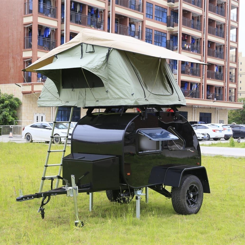 Small Mini Cheap Overland Offroad Lightest Teardrop Camper Travel Trailers Rv Square Drop Camper Caravans For Sale With Bathroom