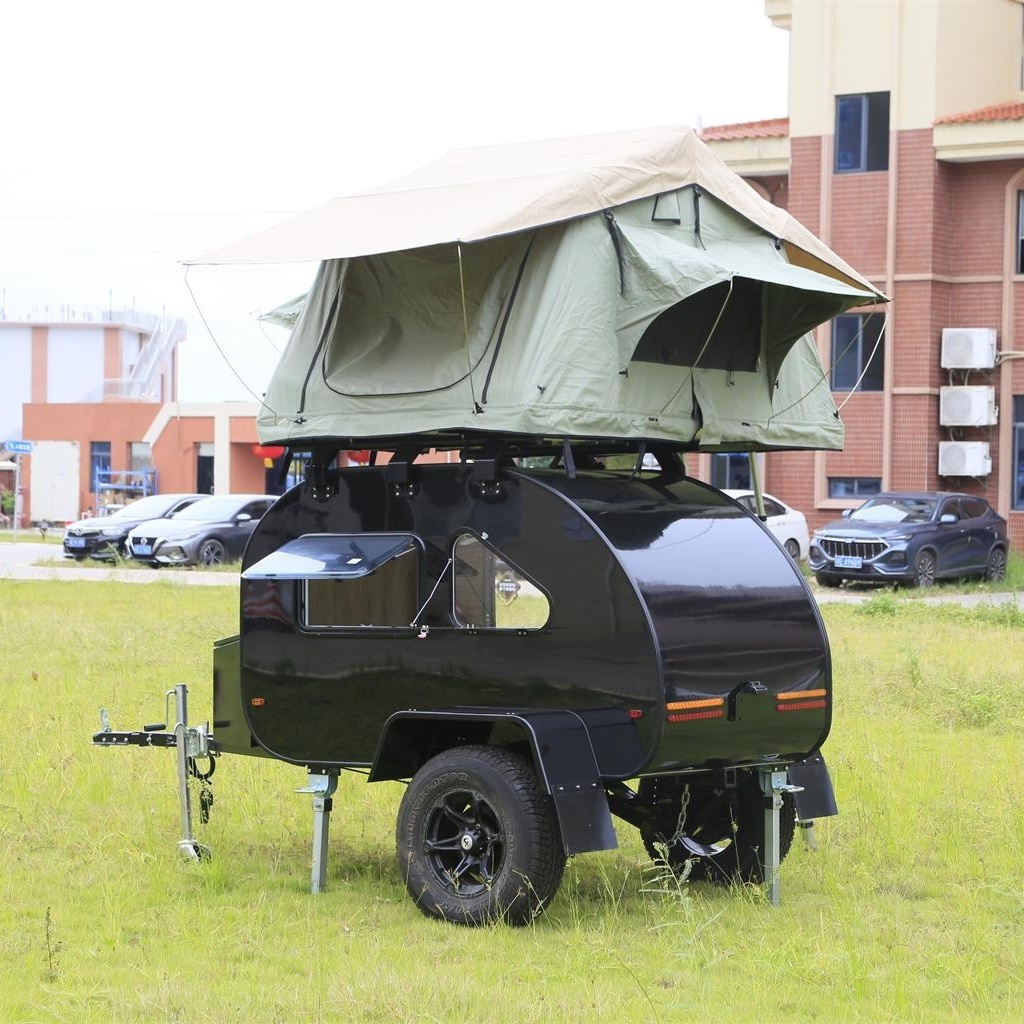 Small Mini Cheap Overland Offroad Lightest Teardrop Camper Travel Trailers Rv Square Drop Camper Caravans For Sale With Bathroom