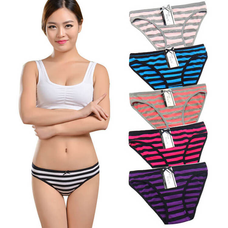 Daily Wear Comfortable Cotton Panties Girl Briefs Ladies Thong Briefs Underwear Panty For Women