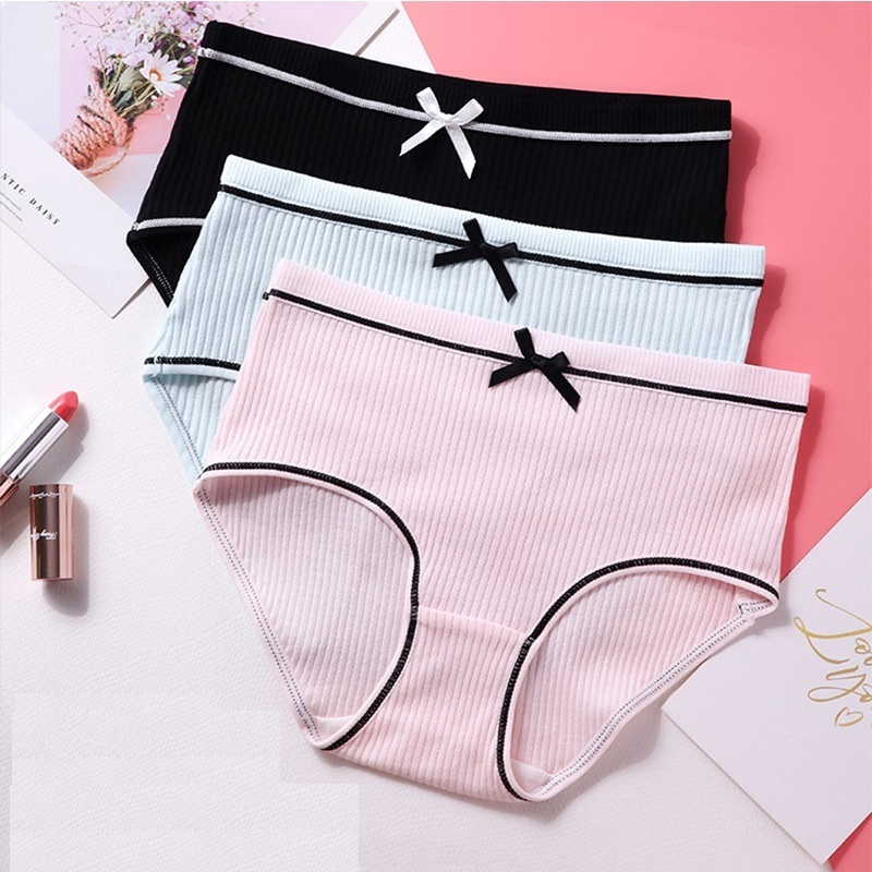 2022 Factory New Design Cute Bow Sexi Mature Girls Panty Ladies Brief Women's Underwear