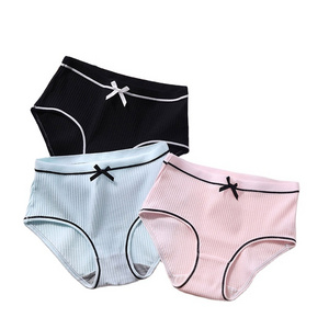 2022 Factory New Design Cute Bow Sexi Mature Girls Panty Ladies Brief Women's Underwear