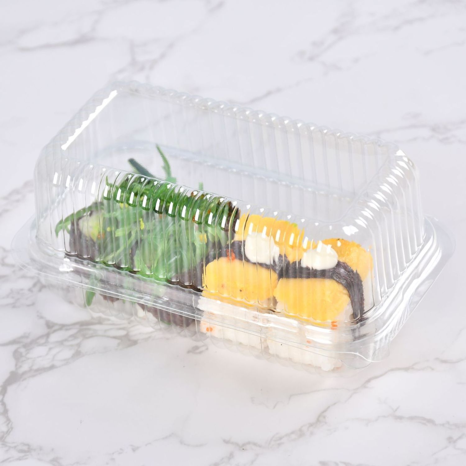 Wholesale Disposable Plastic Transparent Clamshell Food Container for Food Packaging