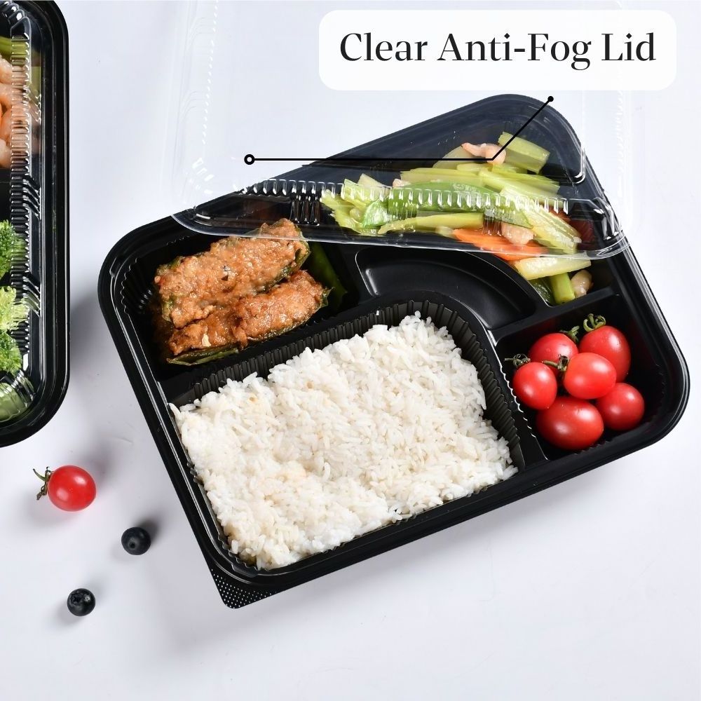 Wholesale Competitive Price Freezer Microwave Safe Takeaway 5 Divided Disposable Food Packaging