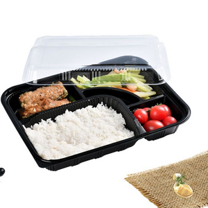 Wholesale Competitive Price Freezer Microwave Safe Takeaway 5 Divided Disposable Food Packaging