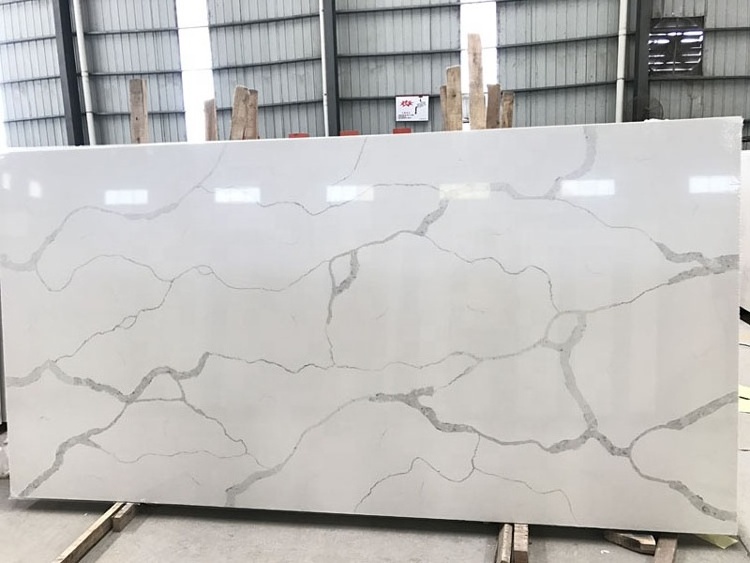 High Quality Calacatta White Quartz Stone slab Artificial Stones for kitchen Counter top