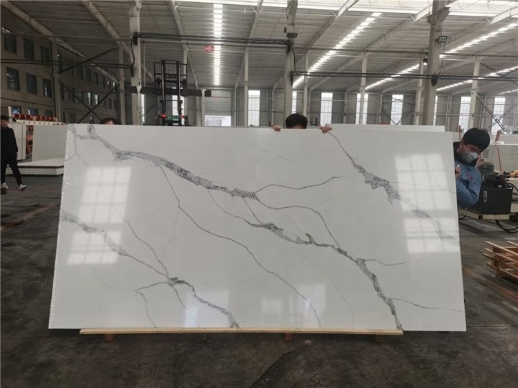 New Design Calacatta White Quartz Slabs Quartz Stone Counter top Quartz Artificial Stones Slabs