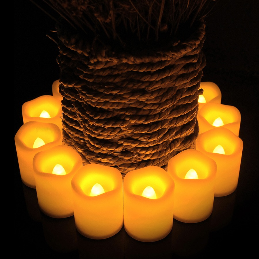 Matti's Warm White Flashing Tea Lights With Remote Control For Party Decoration led candle