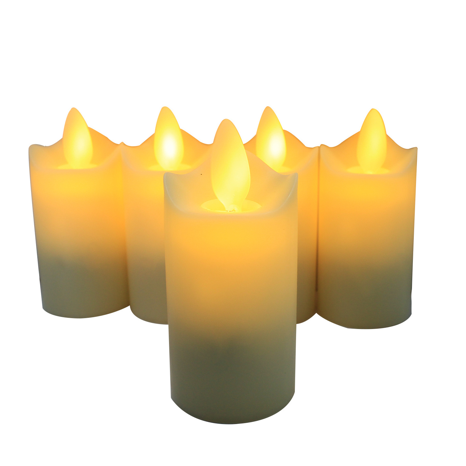 Matti's new desgin LED Tea Light Yellow Flashing Rechargeable Candle With Remote Control