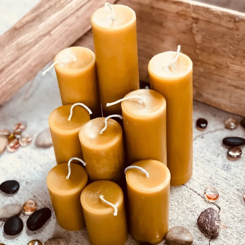 Wholesale China Wholesale Beeswax Long Candles Custom scented natural beeswax pillar candle