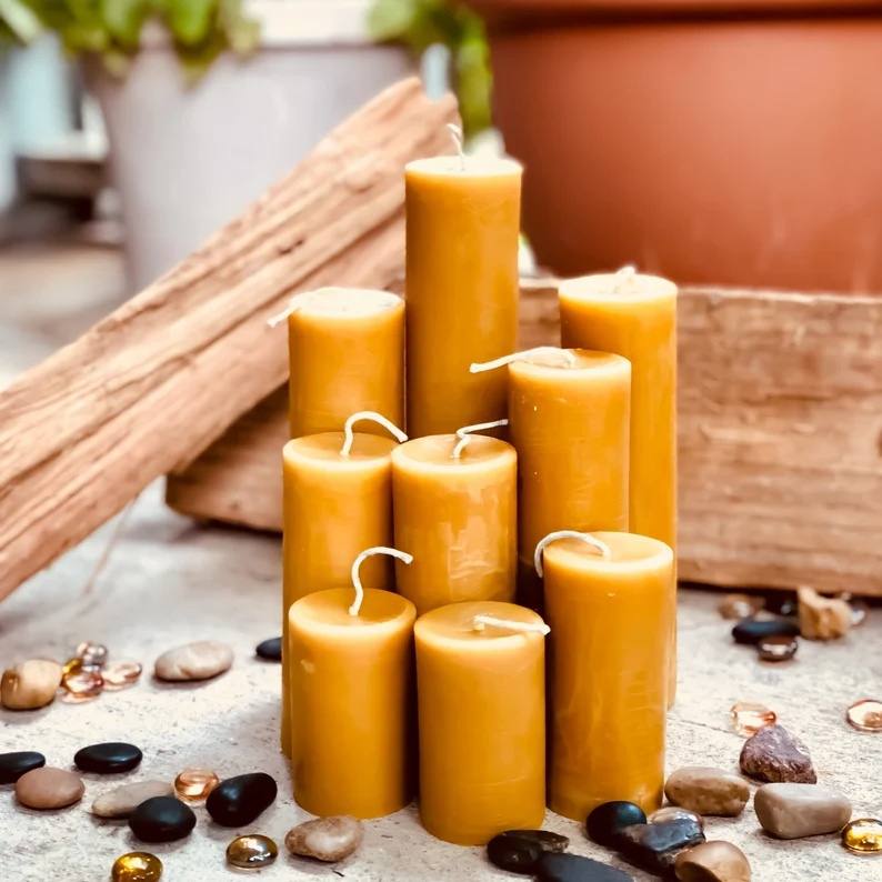 Wholesale China Wholesale Beeswax Long Candles Custom scented natural beeswax pillar candle