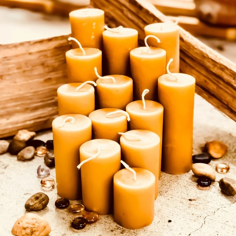 Wholesale China Wholesale Beeswax Long Candles Custom scented natural beeswax pillar candle